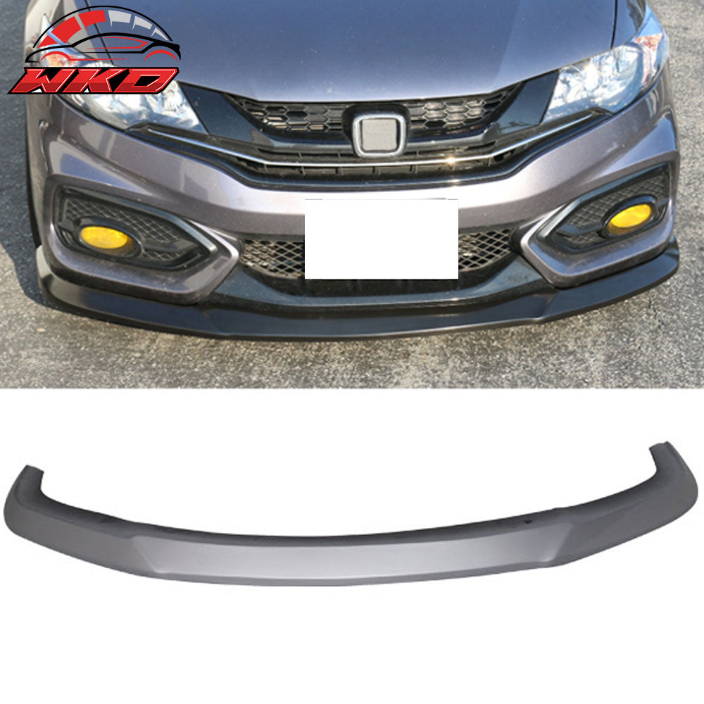 Fits 14-15 Honda Civic 2DR Coupe Front Bumper Lip Spoiler Painted #NH700M Silver