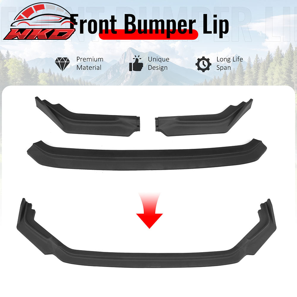 Fits 23-25 Honda Civic FL5 Type R Hatchback AK ABS Front Bumper Lip Matte Black
