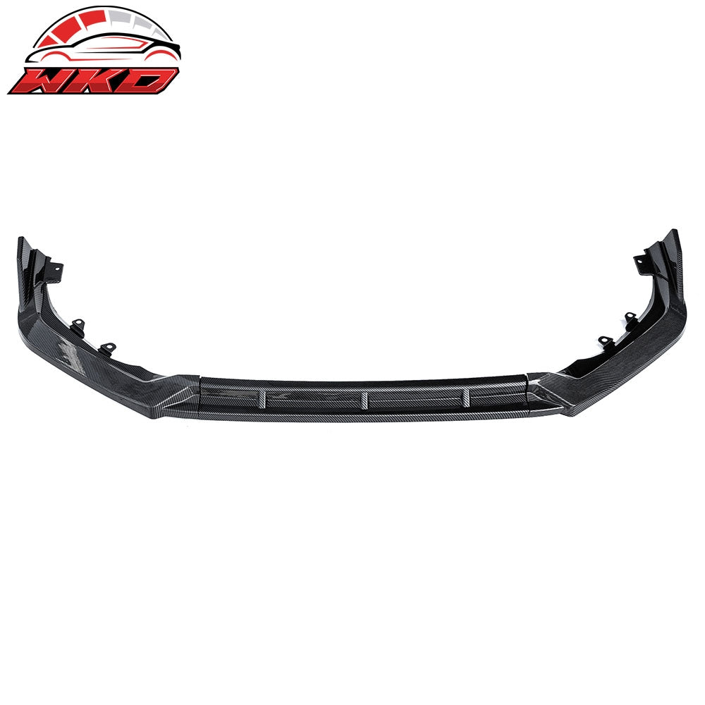 Fits 25-26 Honda Civic IKON Style 3PCS Front Bumper Lip Chin Carbon Fiber Print
