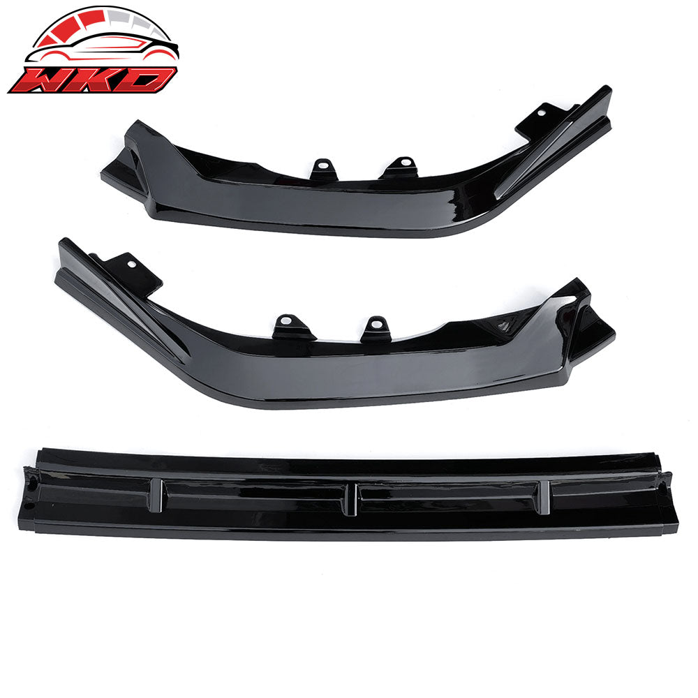Fits 25-26 Honda Civic IKON Style 3PCS Front Bumper Lip Spoiler Chin Gloss Black
