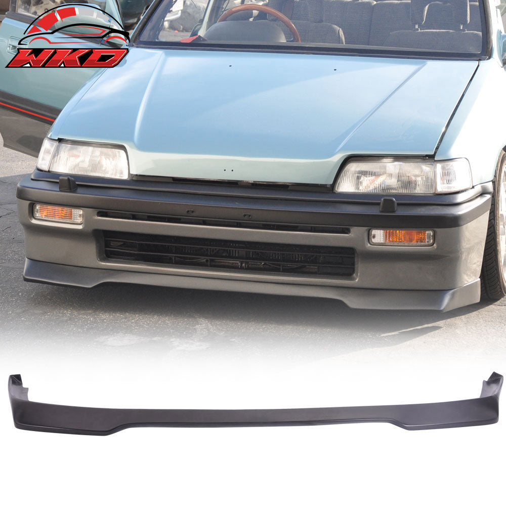 Fits 88-91 Honda Civic IKON Style Front Bumper Lip Spoiler Bodykit Unpainted PU