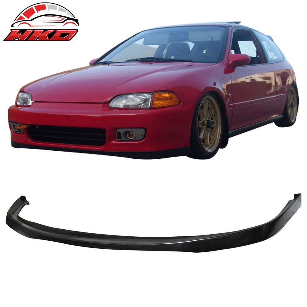 Fits 92-95 Honda Civic Coupe Hatchback EG SIR Style Front Bumper Lip Spoiler PU
