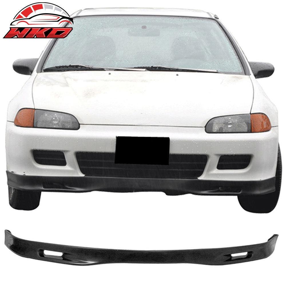 Fits 92-95 Honda Civic Coupe Hatchback Spoon Style Front Bumper Lip Spoiler PU