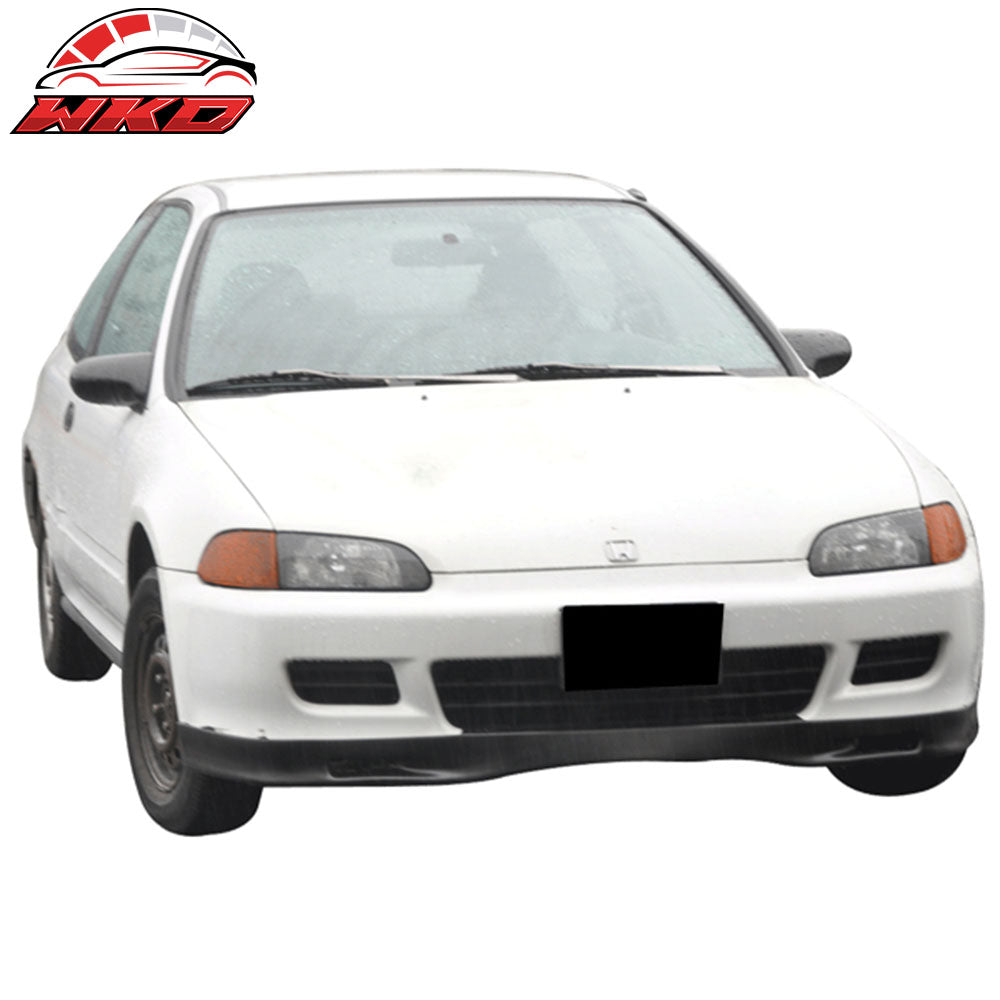 Fits 92-95 Honda Civic Coupe Hatchback Spoon Style Front Bumper Lip Spoiler PU