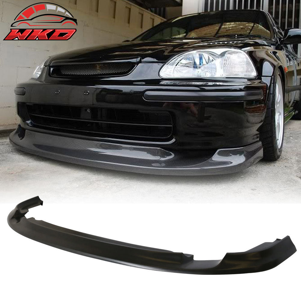 Fits 96-98 Honda Civic EK JDM First Molding Style Front Bumper Lip Unpainted PU