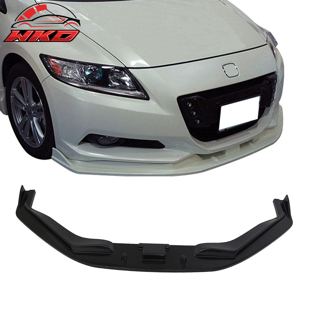 Fits 11-12 Honda CRZ A Type Front Bumper Lip Spoiler Unpainted Black ABS