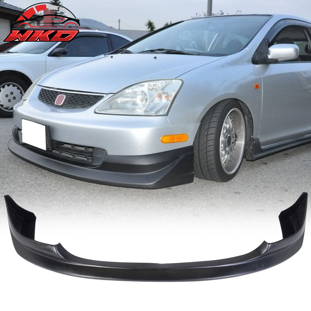 Fits 02-05 Honda Civic Hatchback 3DR HB AW Style Front Bumper Lip Spoiler - PU