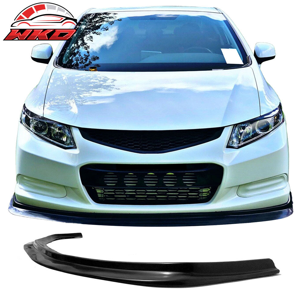 Fits 12-13 Honda Civic Coupe 2Dr MDA Style Front Bumper Lip Spoiler Unpainted PU