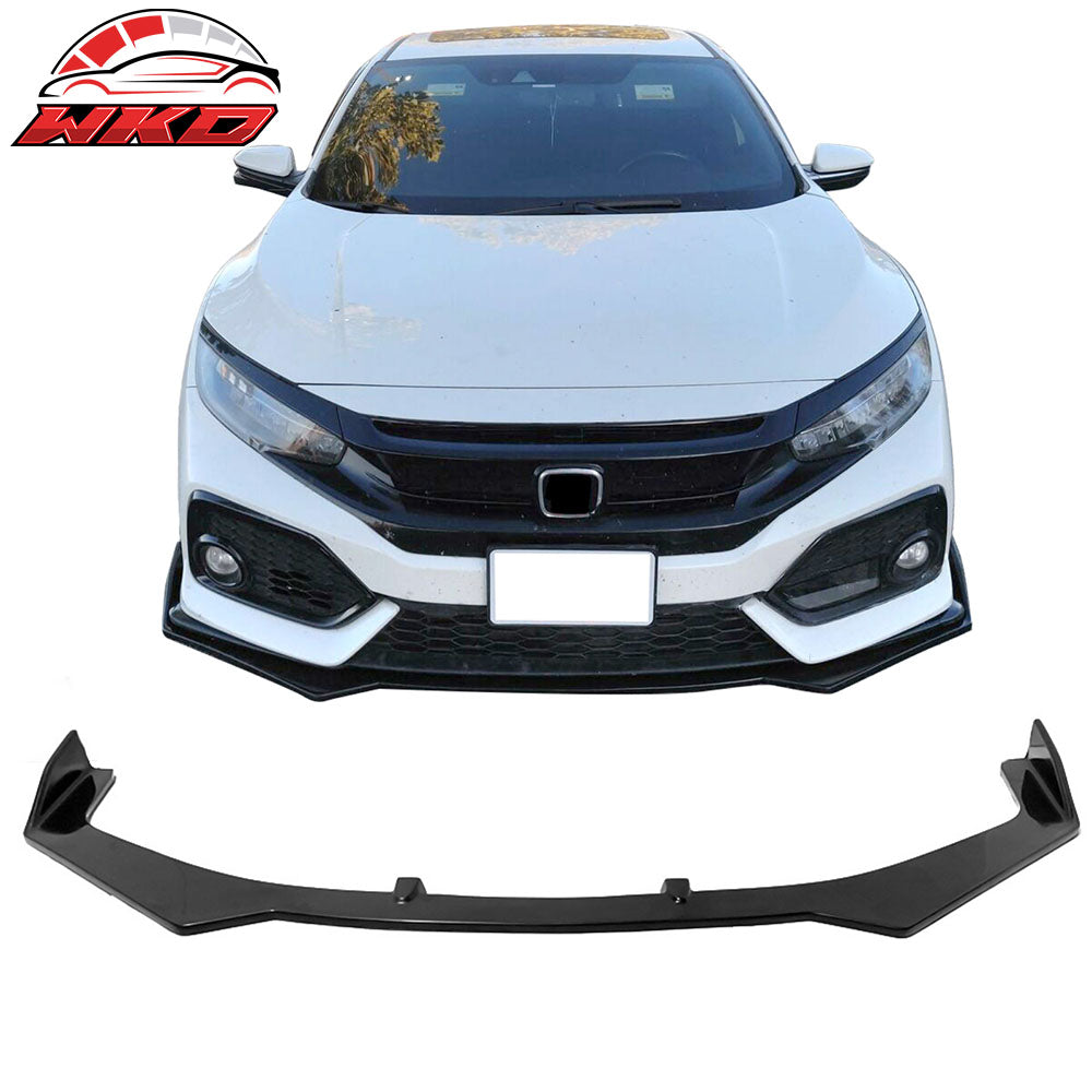 Fits 17-21 Honda Civic Si & Hatchback CS Style Front Bumper Lip Kit Unpainted PU