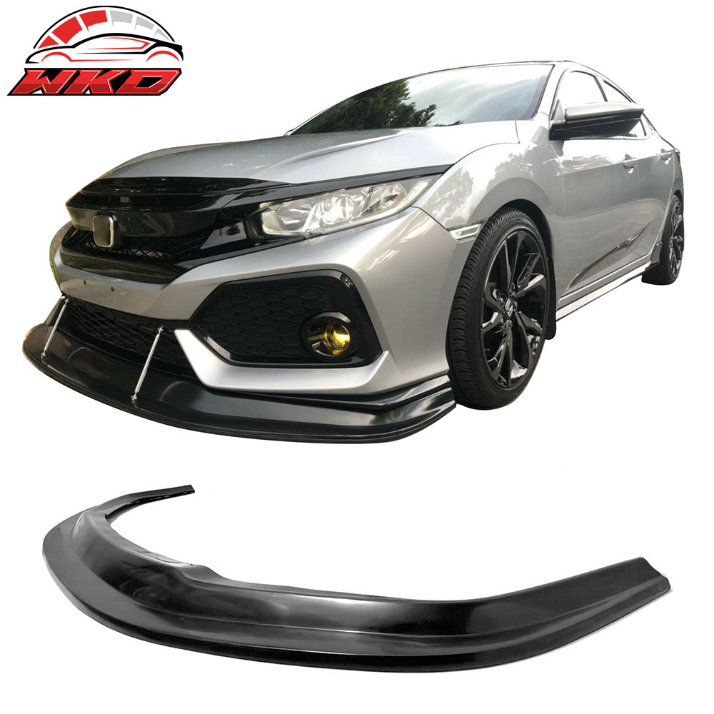 Fits 17-21 Honda Civic Si Hatchback Front Bumper Lip MDA Unpainted PU Spoiler