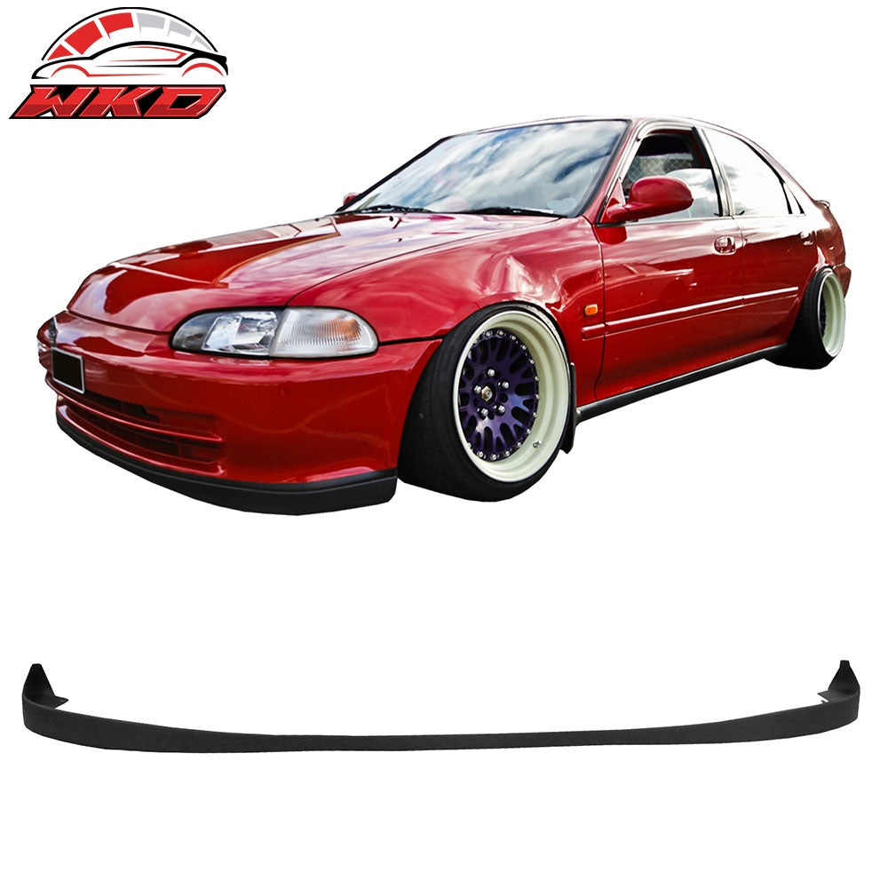 Fits 92-95 Honda Civic Sedan 4Dr Front Bumper Lip Spoiler Bodykit Unpainted PU