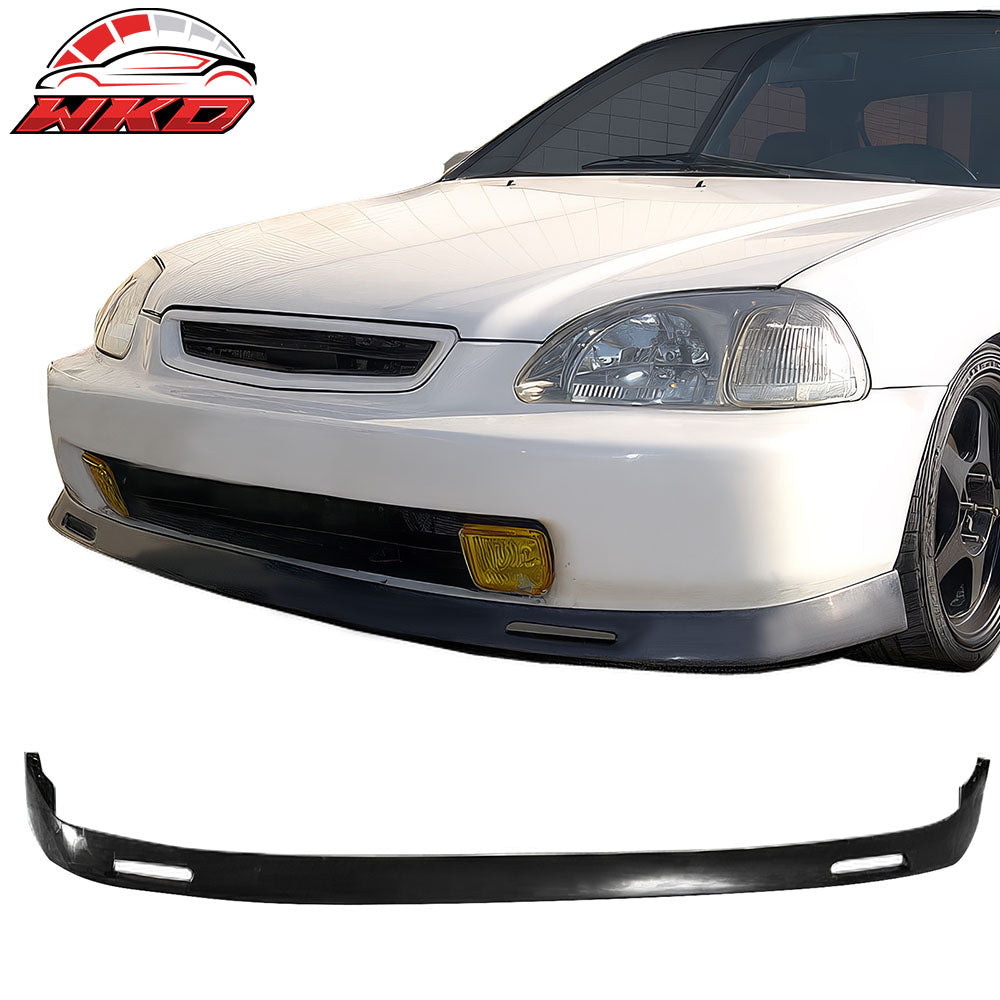 Fits 96-98 Honda Civic Backyard Style Front Lip Bumper Bottom Spoiler Black PU