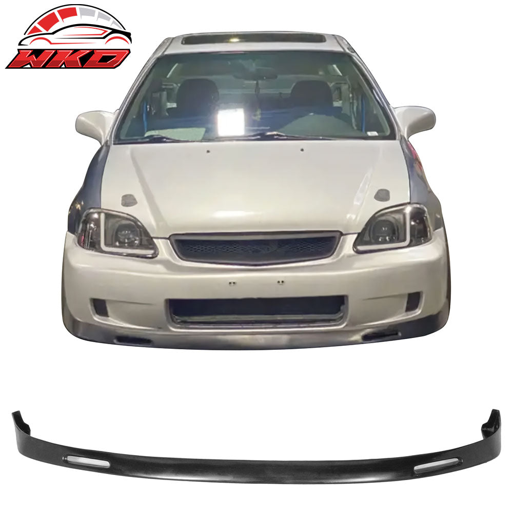 Fits 99-00 Honda Civic Backyard Style Front Bumper Lip Air Dam Chin Spoiler - PU
