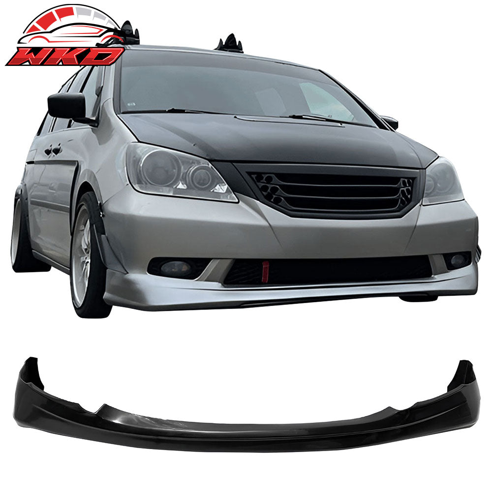 Fits 05-07 Honda Odyssey Front Bumper Lip Spoiler Bodykit Unpainted Black PU