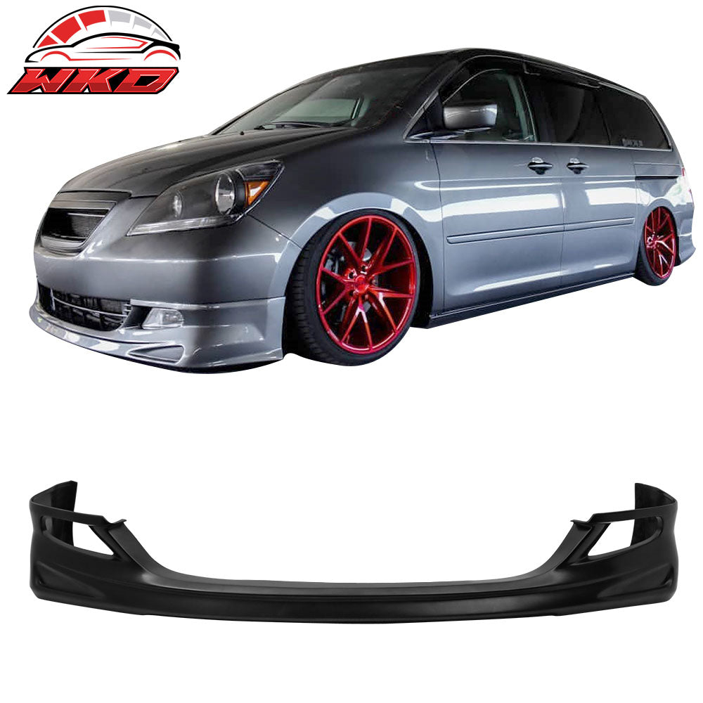 Fits 05-07 Honda Odyssey Mugen Style Front Bumper Lip Spoiler Unpainted PU