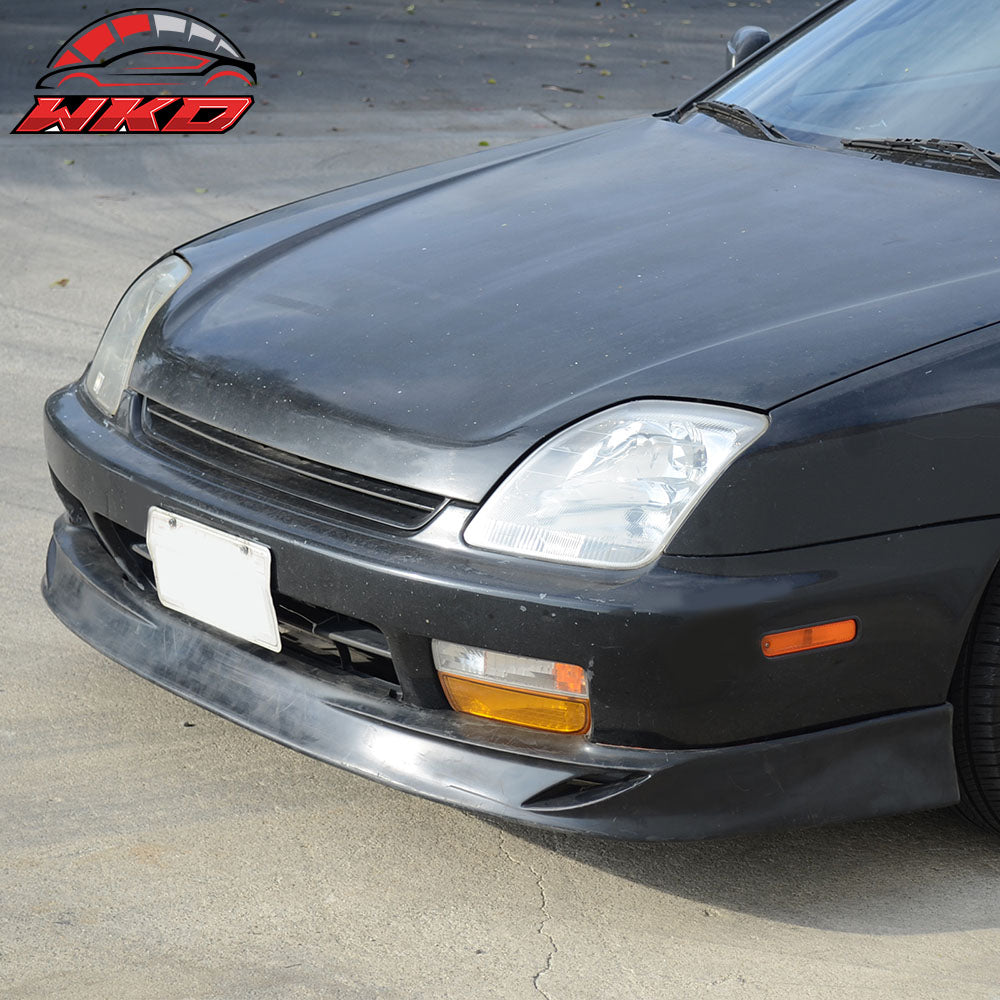 Fits 97-01 Honda Prelude Front Bumper Lip Unpainted PU IKON Spoiler Splitter