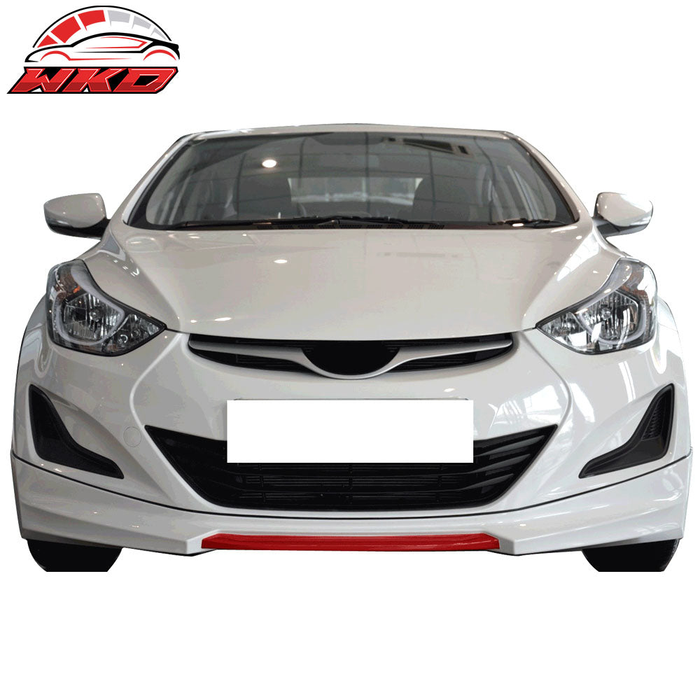 Fits 11-15 Hyundai Elantra Factory FL Style Front Bumper Lip Chin Spoiler - PU