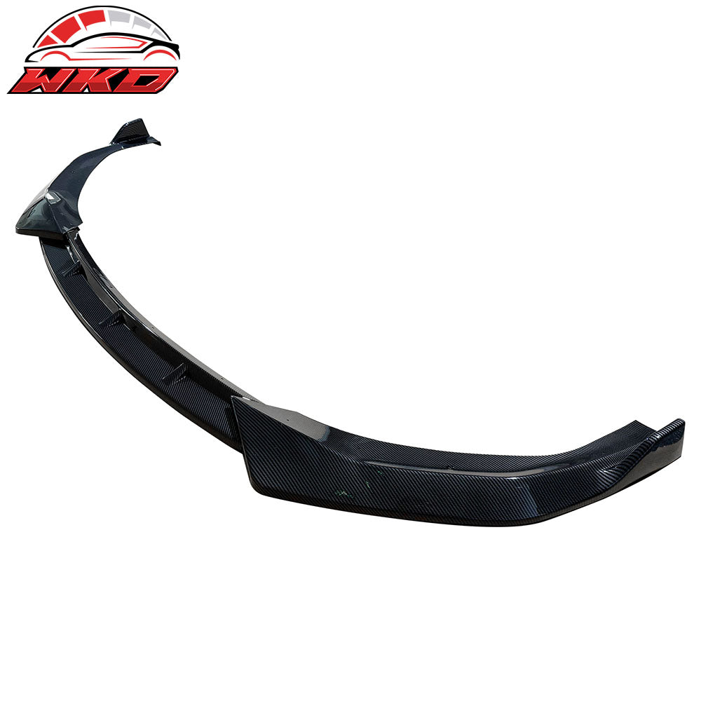 Fits 24-25 Hyundai Sonata IKON V1 3PCS Front Bumper Lip PP Carbon Fiber Print