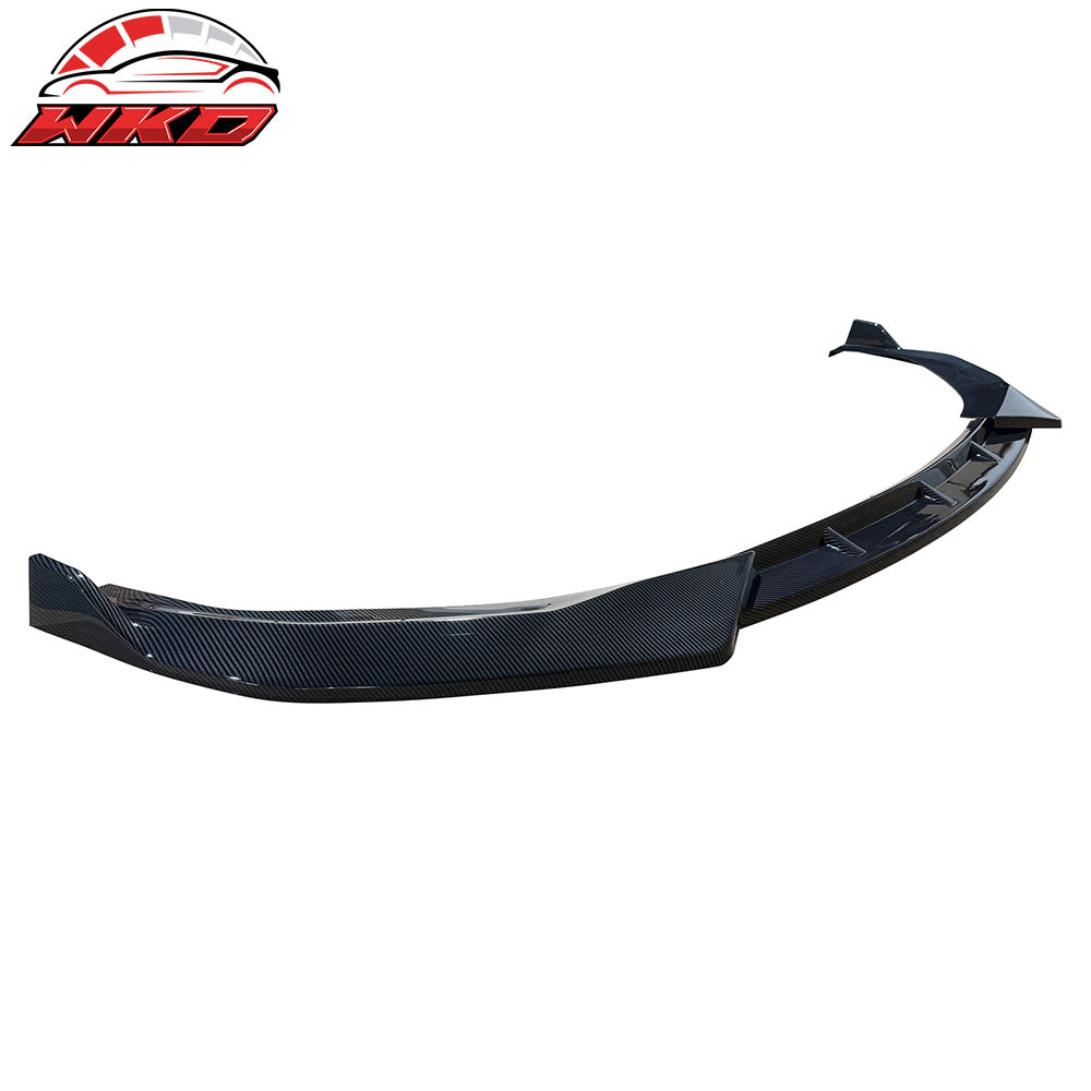 Fits 24-25 Hyundai Sonata IKON V1 3PCS Front Bumper Lip PP Carbon Fiber Print