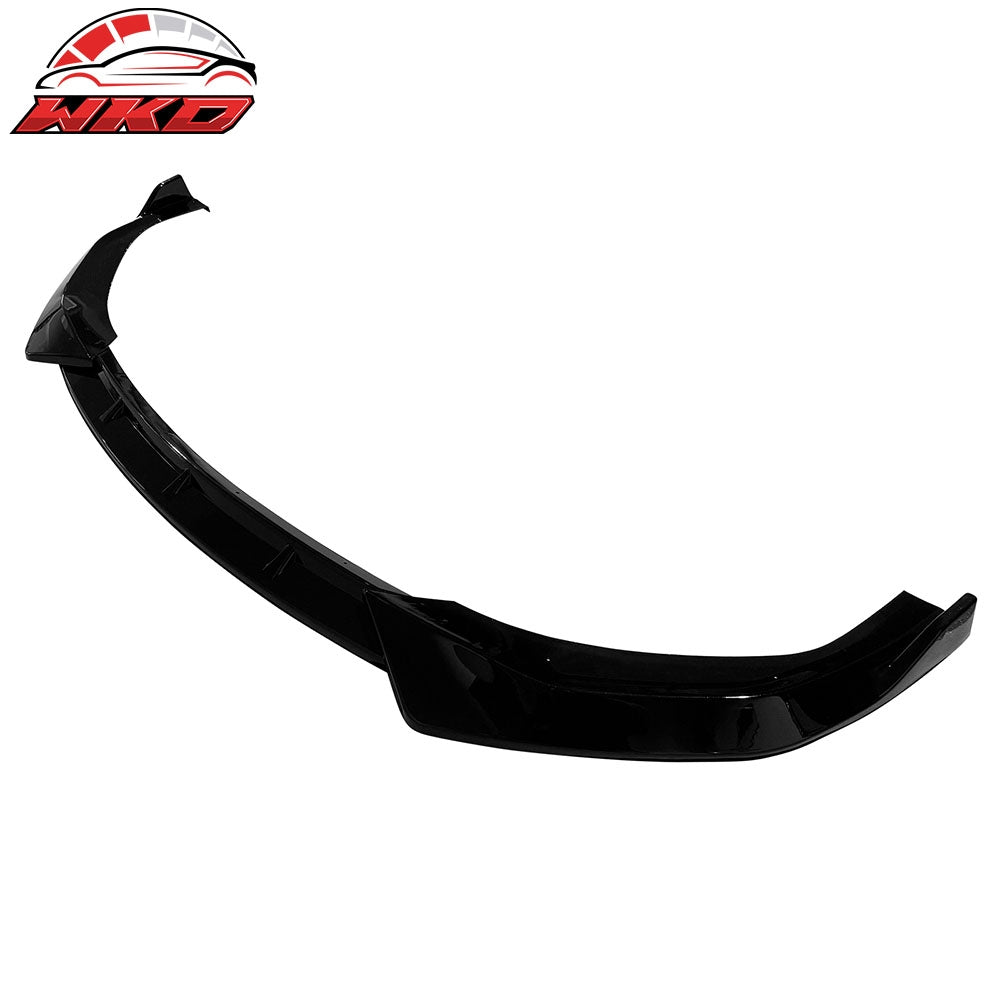 Fits 24-25 Hyundai Sonata IKON V1 Style 3PCS Front Bumper Lip Chin Gloss Black