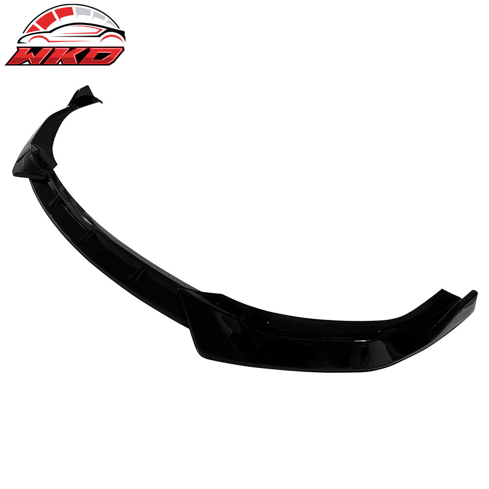 Fits 24-25 Hyundai Sonata IKON V1 Style 3PCS Front Bumper Lip Chin Gloss Black