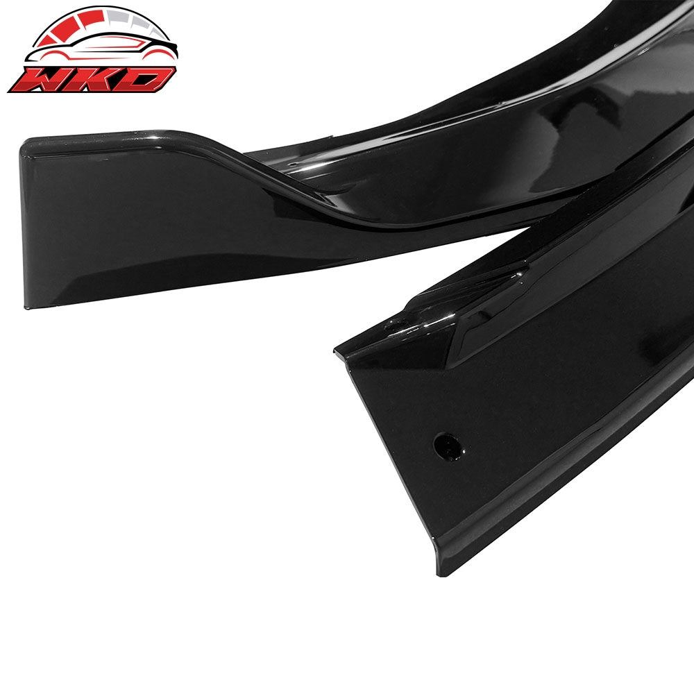 Fits 24-25 Hyundai Sonata IKON V1 Style 3PCS Front Bumper Lip Chin Gloss Black