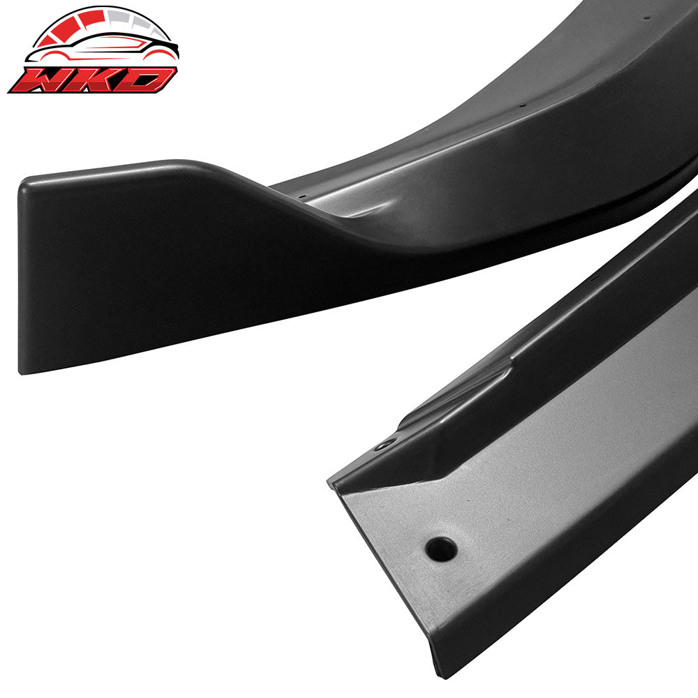 Fits 24-25 Hyundai Sonata IKON V1 Style 3PCS Front Bumper Lip Chin Matte Black