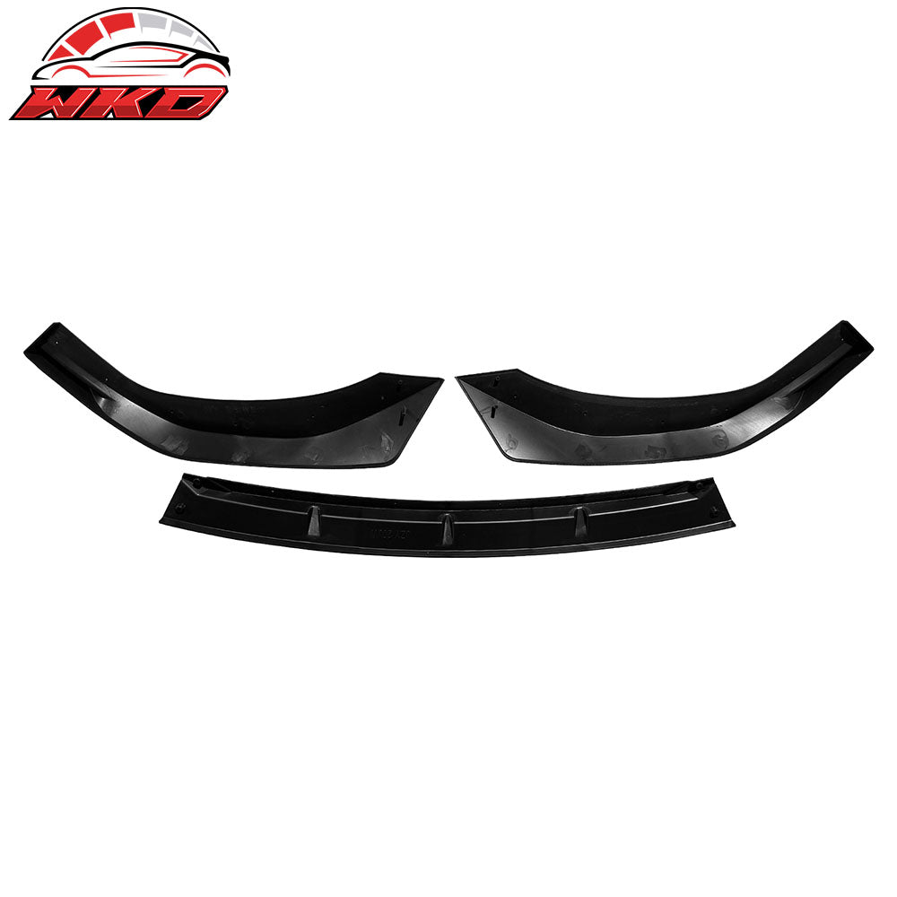 Fits 24-25 Hyundai Sonata IKON V1 Style 3PCS Front Bumper Lip Chin Matte Black