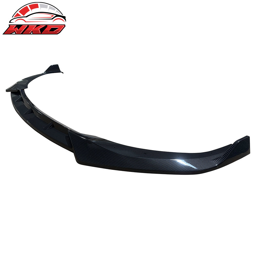Fits 24-25 Hyundai Sonata N Line IKON V1 3PC Front Bumper Lip Carbon Fiber Print