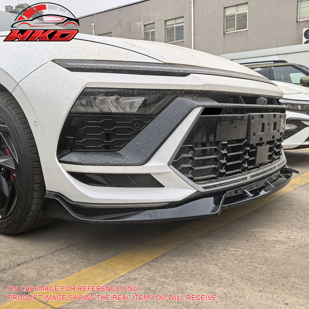 Fits 24-25 Hyundai Sonata N Line IKON V1 3PC Front Bumper Lip Carbon Fiber Print