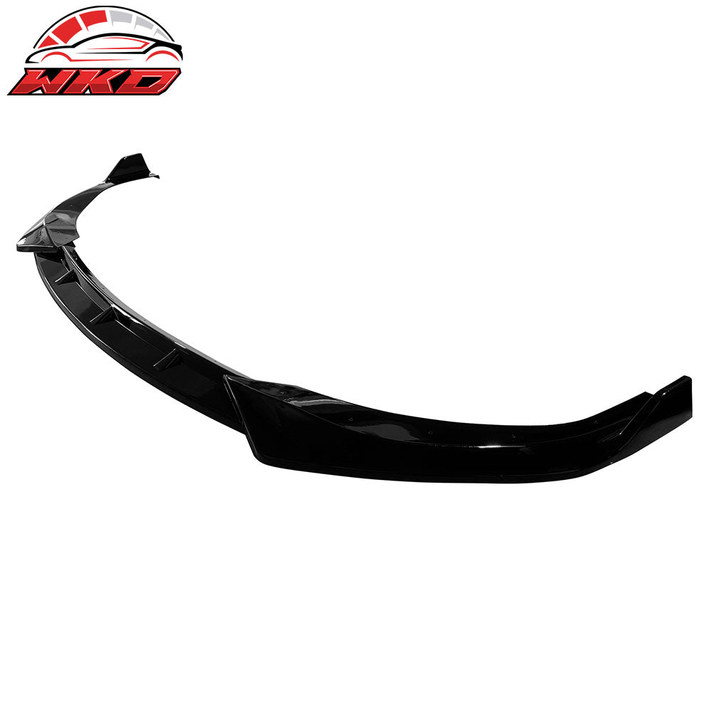 Fits 24-25 Hyundai Sonata N Line IKON V1 Style 3PCS Front Bumper Lip Gloss Black