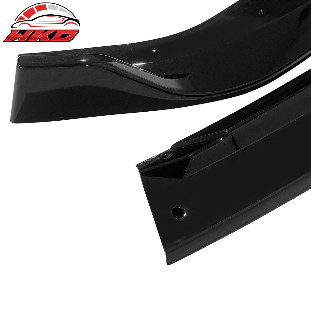 Fits 24-25 Hyundai Sonata N Line IKON V1 Style 3PCS Front Bumper Lip Gloss Black