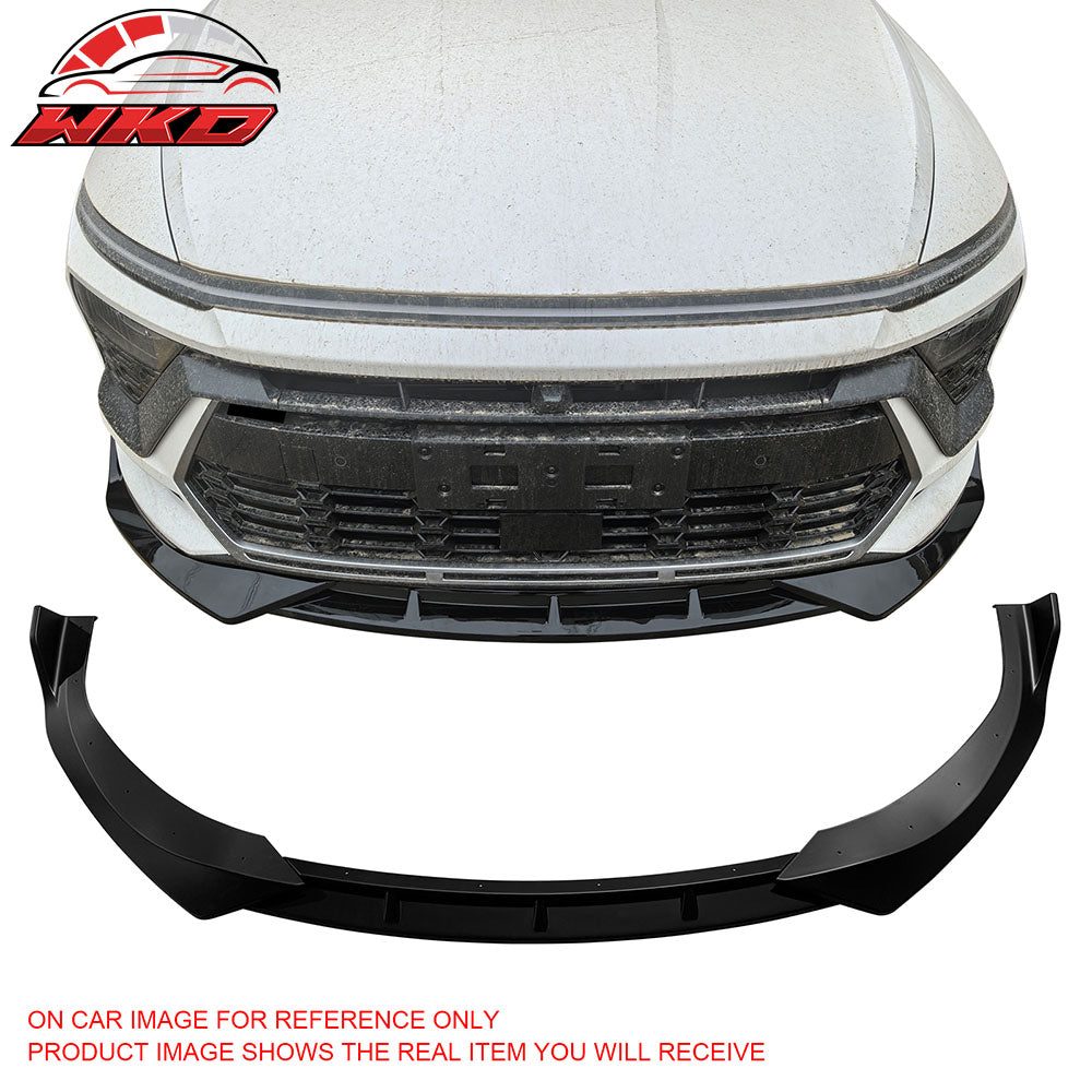 Fits 24-25 Hyundai Sonata N Line IKON V1 3PCS Front Bumper Lip Chin Matte Black