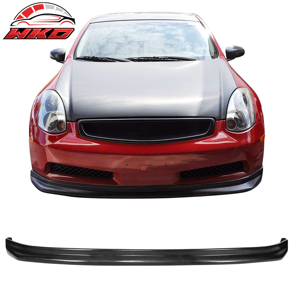 Fits 03-06 Infiniti G35 Coupe NS Style Front Bumper Lip Spoiler Unpainted PU