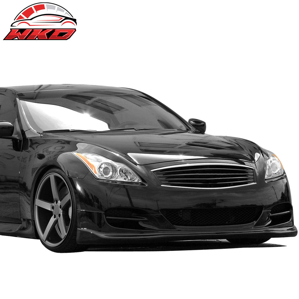 Wholesale 08-14 Infiniti G37 Coupe TS Style Front Bumper Lip Painted KH3 Black Spoiler