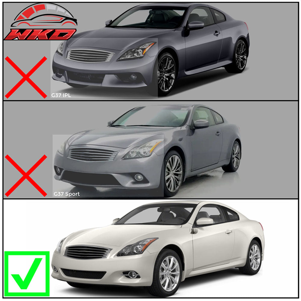 Fits 08-14 Infiniti G37 & Q60 TS Style Unpainted Front Bumper Lip Spoiler PU