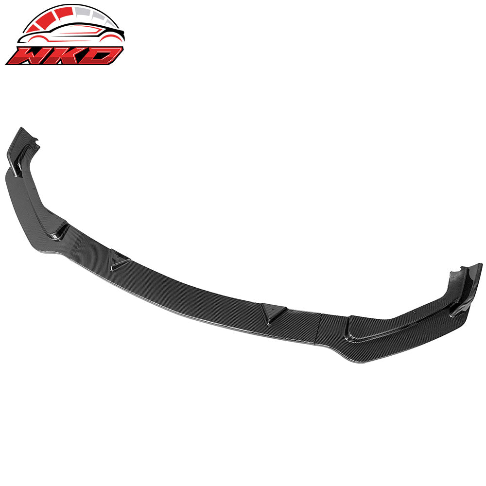 Fits 14-17 Infiniti Q50 Base Premium Front Bumper Lip Carbon Fiber Print 3PC