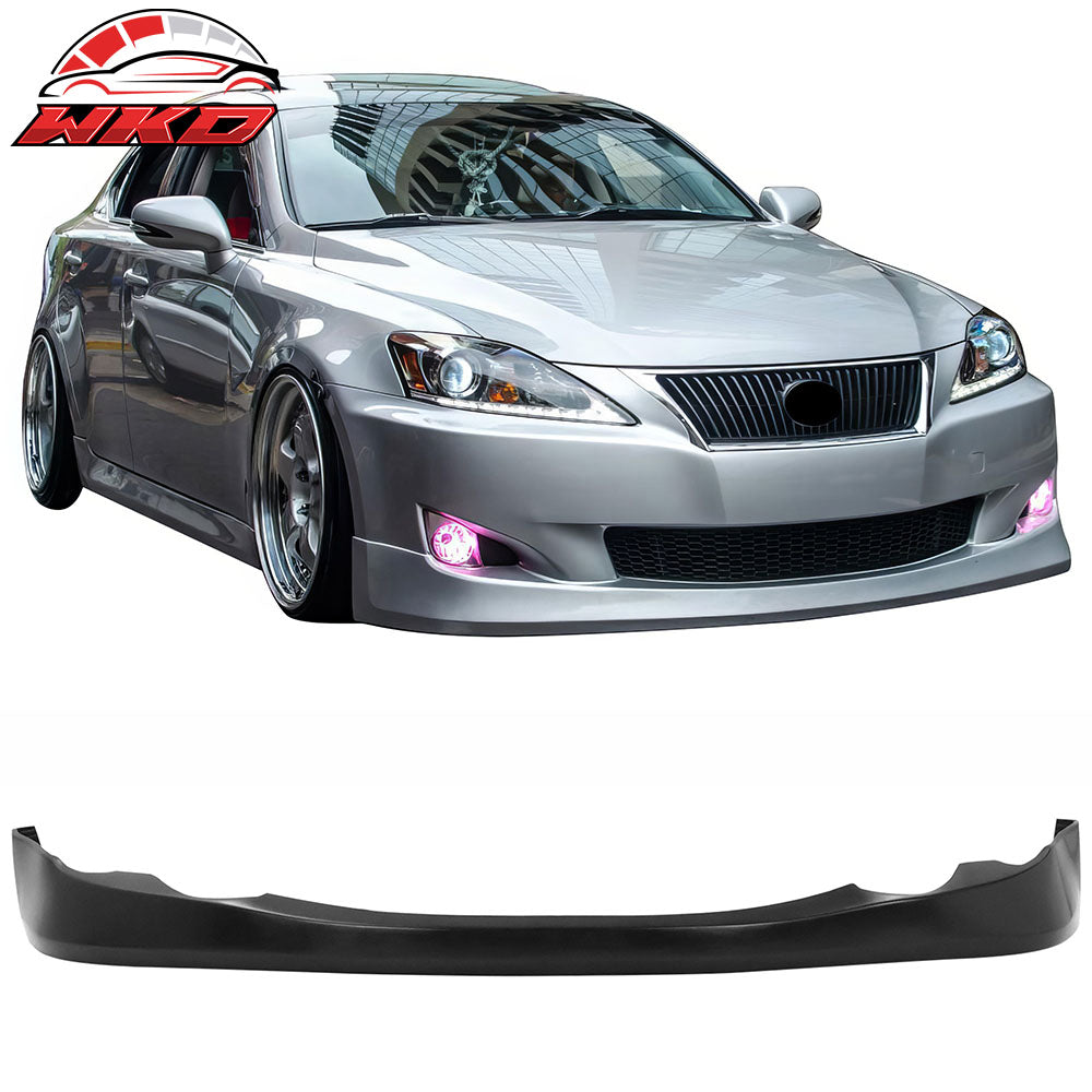 Fits 09-10 Lexus IS250 IS350 Sedan V Style Front Bumper Lip Spoiler PU Splitter