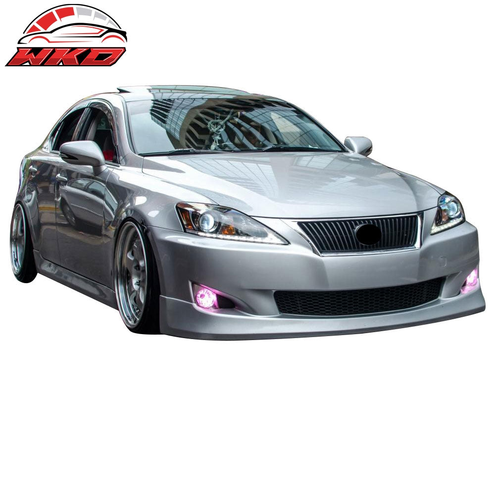 Fits 09-10 Lexus IS250 IS350 Sedan V Style Front Bumper Lip Spoiler PU Splitter