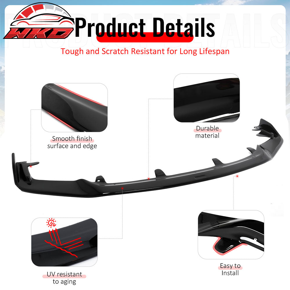 For 17-20 Lexus IS200t IS300 IS350 Artisan Style Front Bumper Lip Gloss Black PP