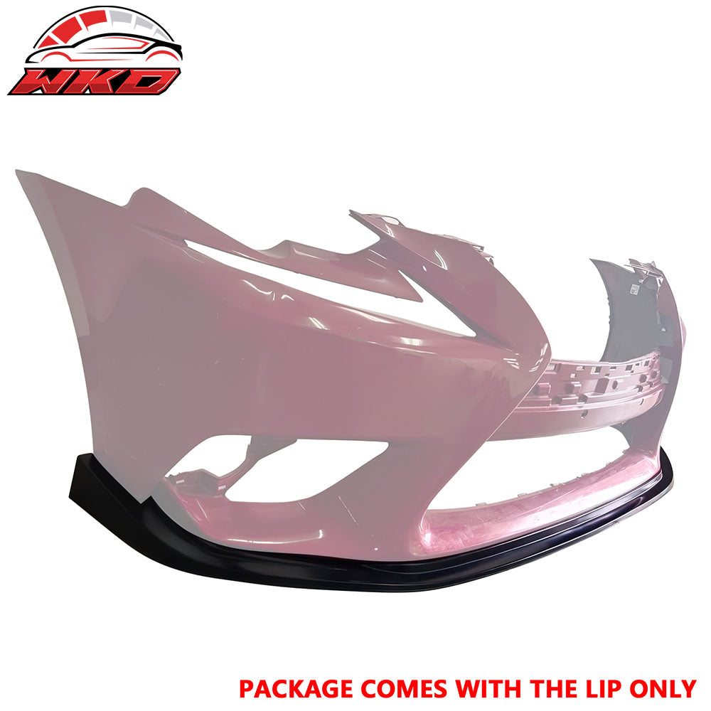 Fits 14-16 Lexus IS Base SK Style Front Bumper Lip Spoiler Splitter Unpainted PU