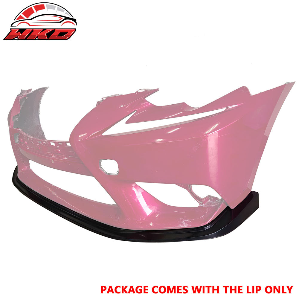 Fits 14-16 Lexus IS Base SK Style Front Bumper Lip Spoiler Splitter Unpainted PU
