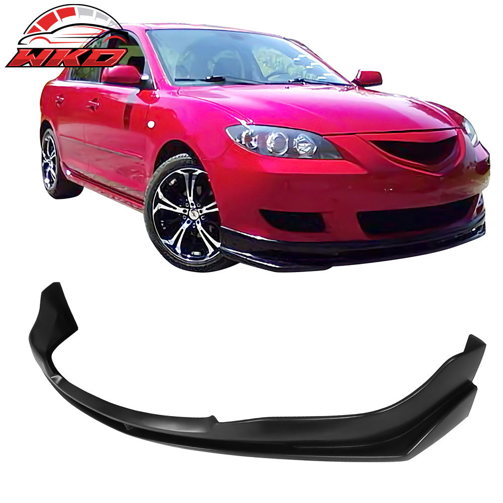 Fit 04-06 Mazda 3 i Front Bumper Lip Spoiler Splitter Bodykit Unpainted Black PU