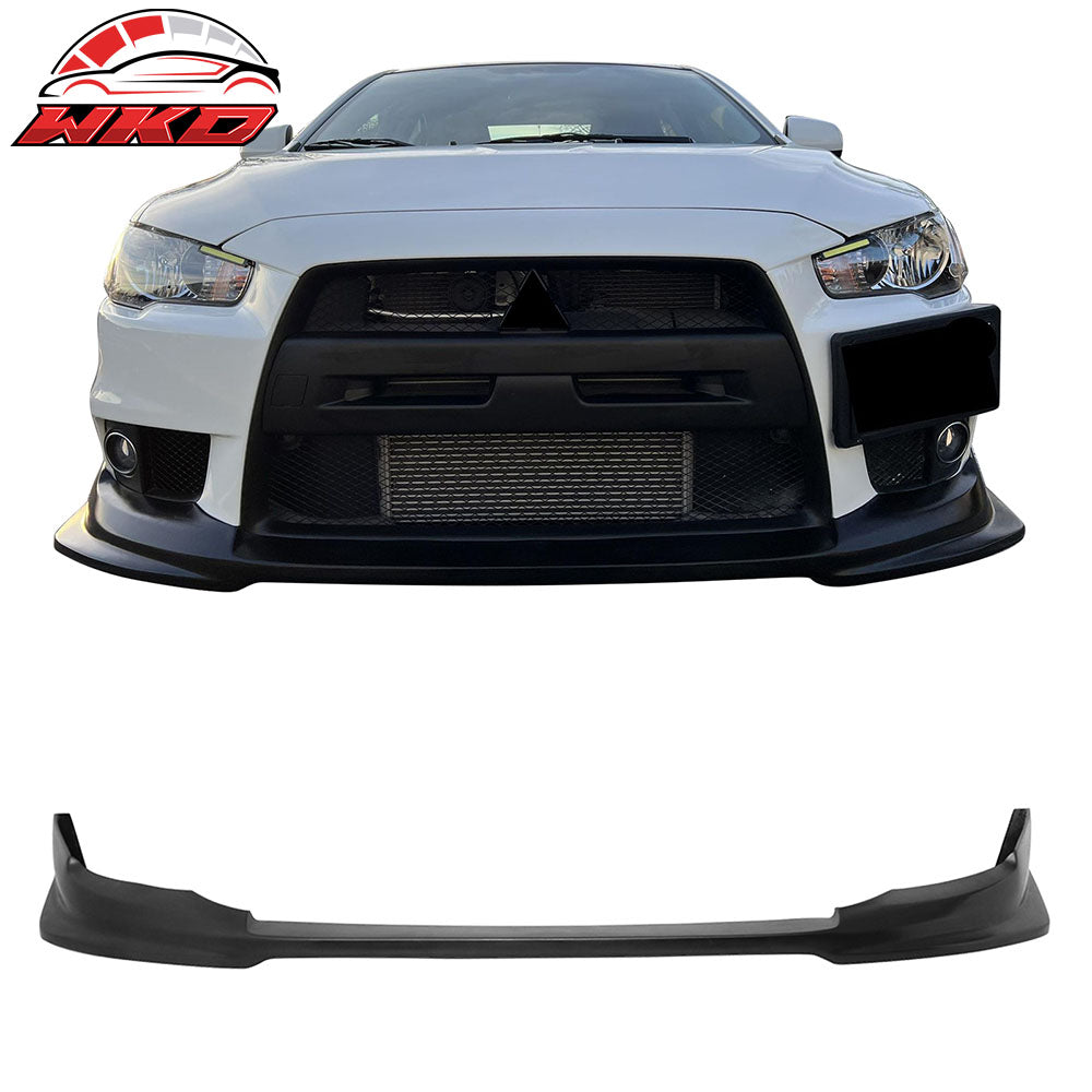 Fits 08-15 Mitsubishi Lancer Evolution X VR Style Front Bumper Lip Spoiler - PU