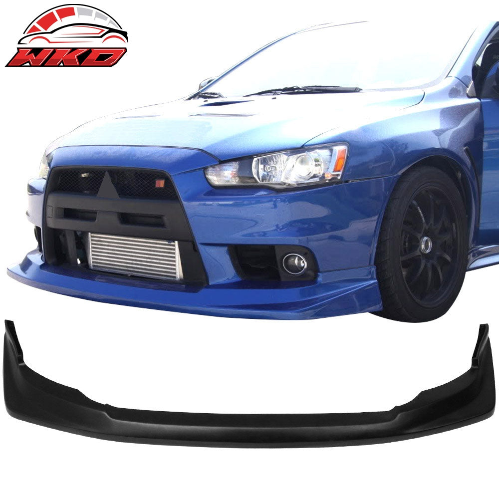 Fits 08-15 Mitsubishi Lancer Evolution 10 X Vortex Style Front Bumper Lip Kit PU