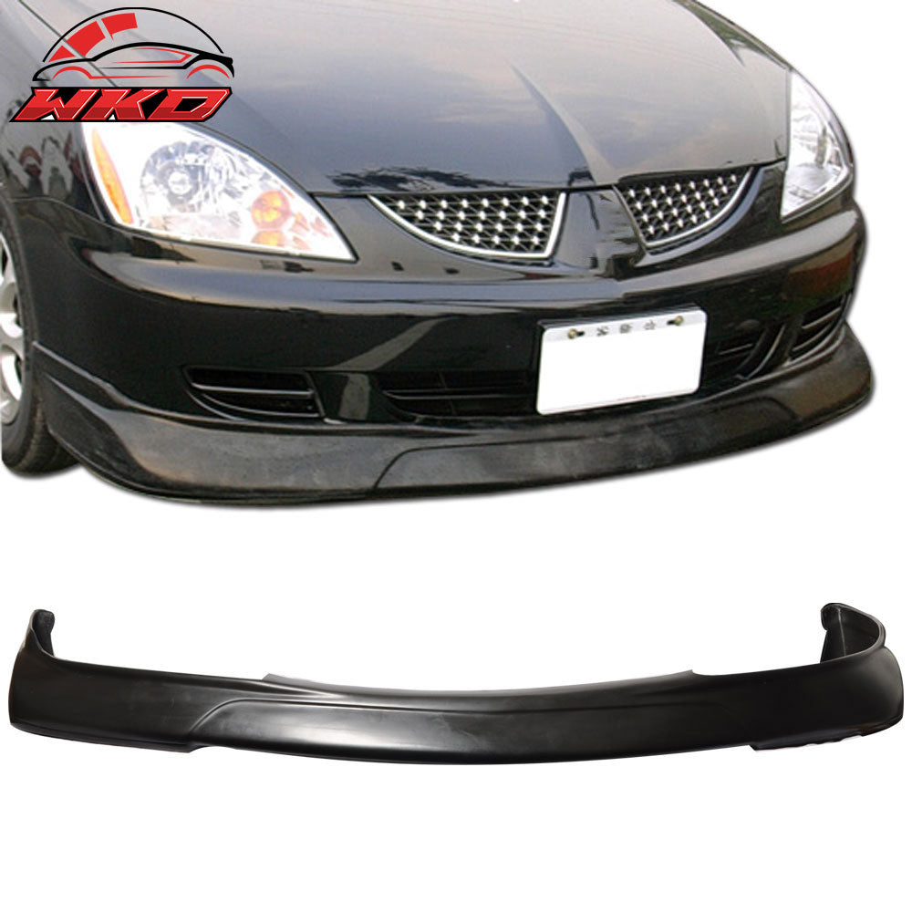 Fits 04-07 Mitsubishi Lancer Front Bumper Lip Spoiler Ralli Style Unpainted PU