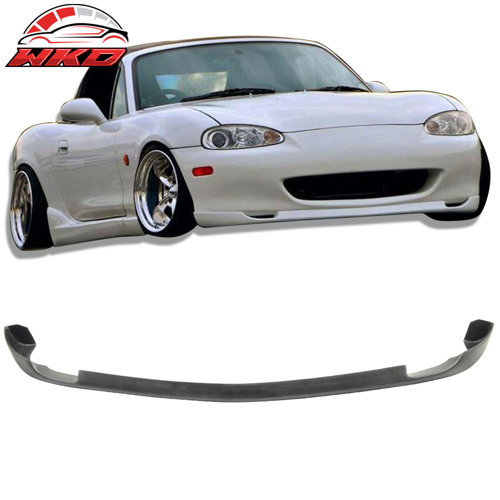 Fits 01-05 Mazda Miata MX-5 RS Style Front Bumper Lip Spoiler Unpainted Black PU