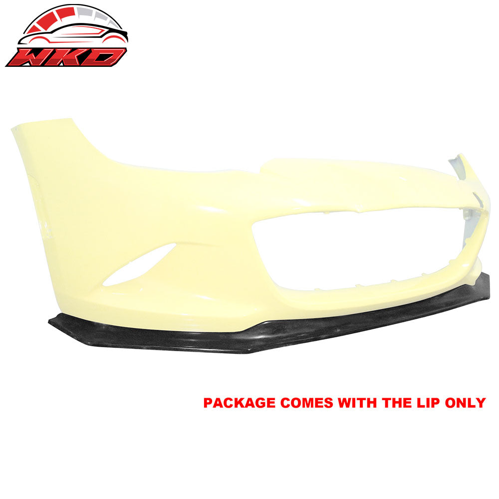 Fits 16-25 Mazda MX-5 Miata Front Bumper Lip Unpainted PU Chin Spoiler Splitter