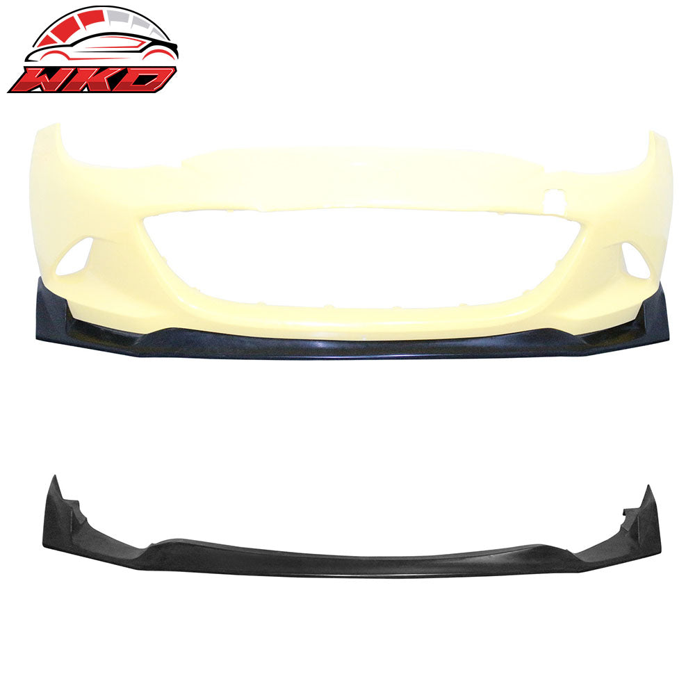 Fits 16-25 Mazda MX-5 Miata ND 4th IKON GV Style Front Bumper Lip PU Unpainted