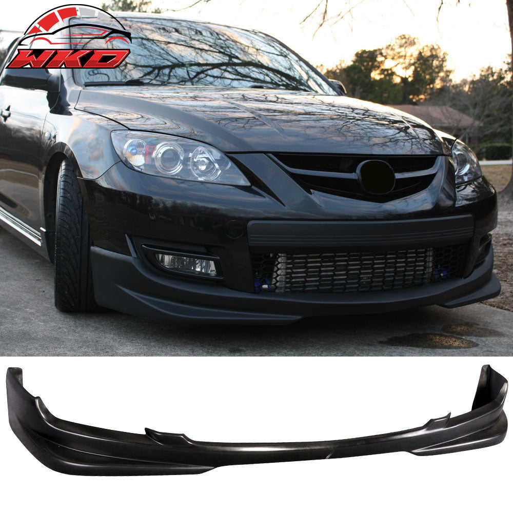 Fits 07-09 Mazda 3 S Model Sedan N1 Style Front Bumper Lip Spoiler Unpainted PU